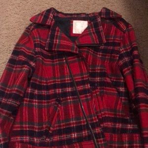 Red Plaid Coat